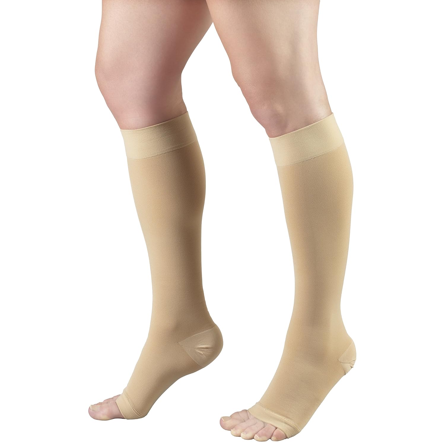 Truform 20-30 mmHg Knee High Open Toe Compression Stockings, Unisex

