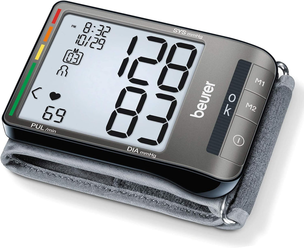Beurer BC81 Wrist Blood Pressure Monitor with Irregular Heartbeat Detection, Case

