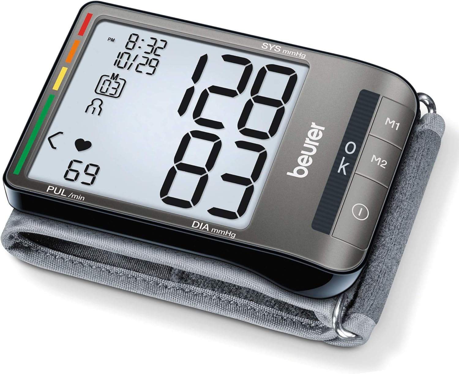 Beurer BC81 Wrist Blood Pressure Monitor with Irregular Heartbeat Detection, Case

