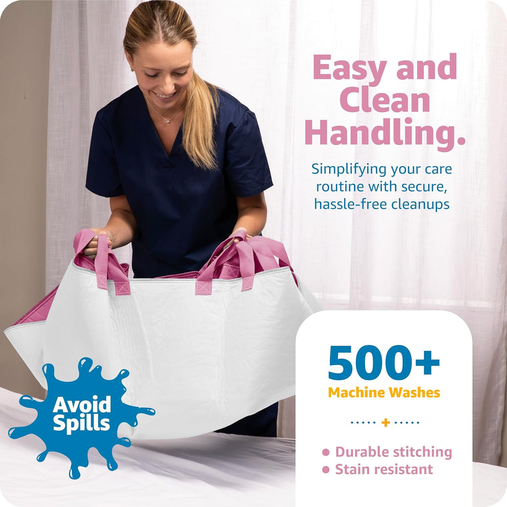 Improvia Positioning Bed Pad with 8 Reinforced Handles, Waterproof & Quick-Dry

