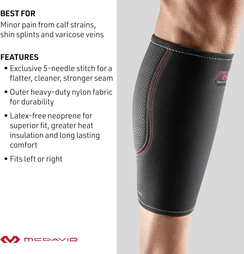 McDavid Latex-Free Calf Compression Sleeve for Shin Splints and Varicose Veins

