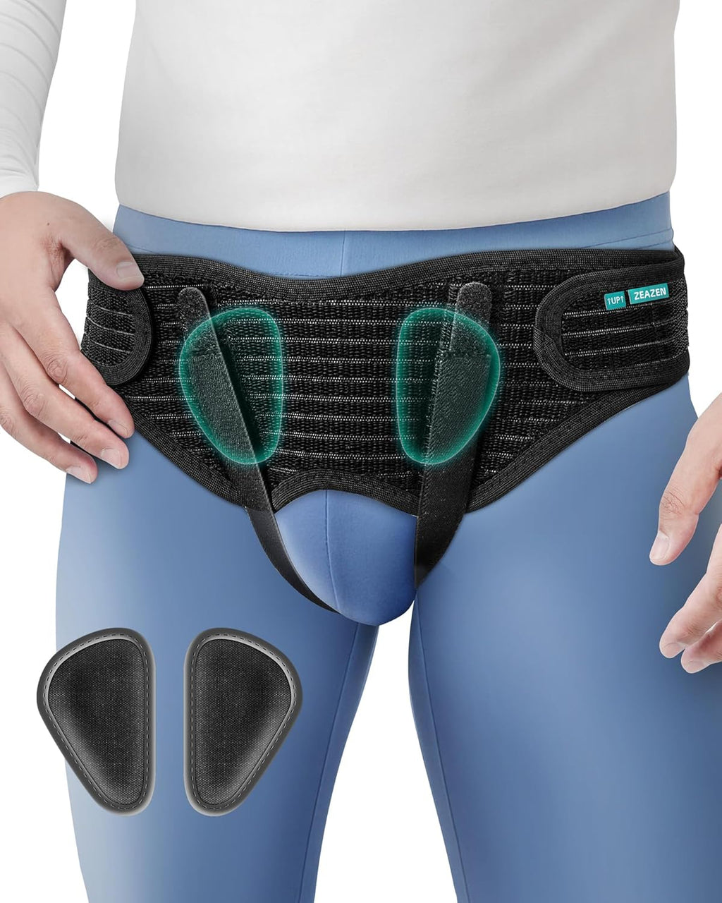 ZEAZEN Hernia Belt for Men Adjustable Inguinal Hernia Support Brace

