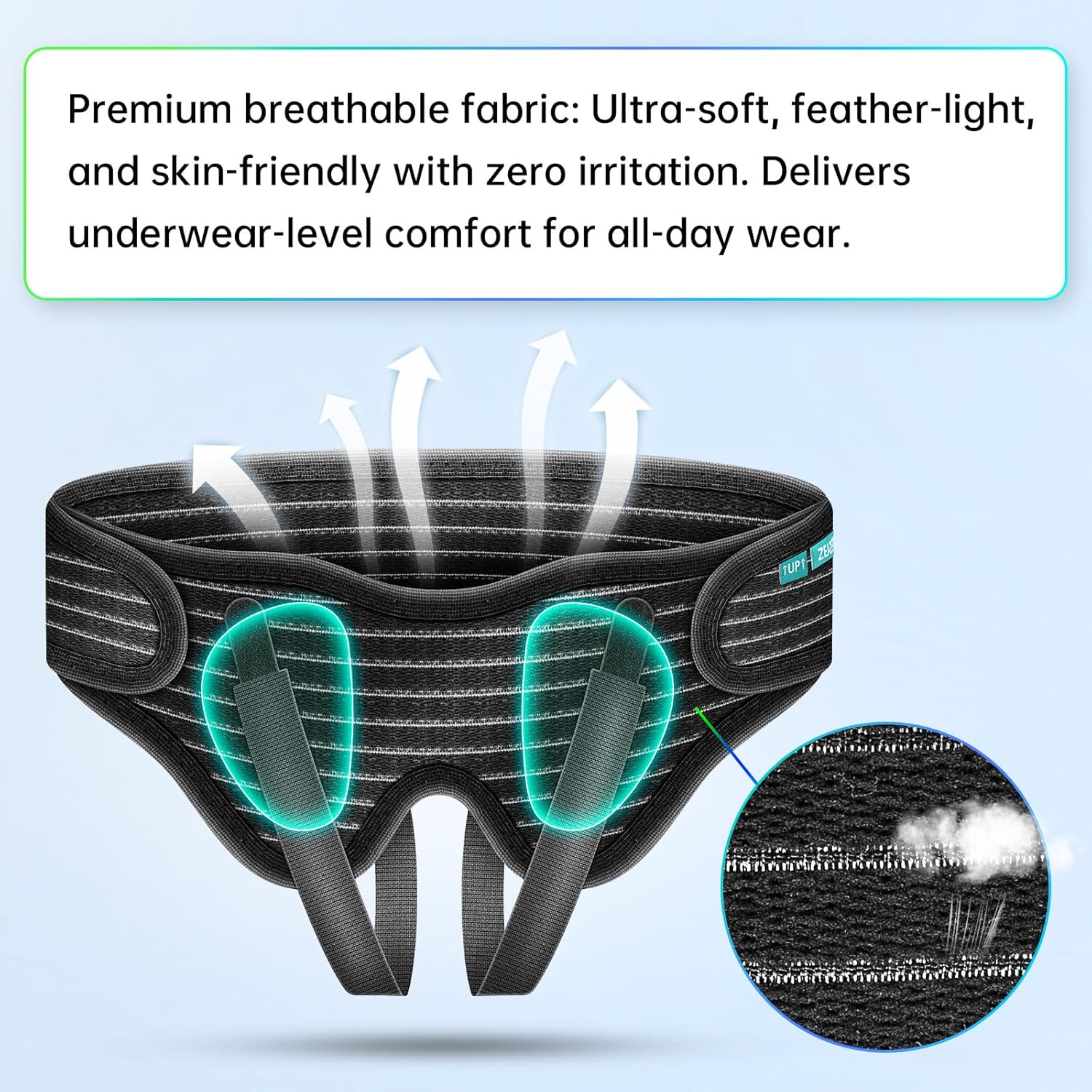 ZEAZEN Hernia Belt for Men Adjustable Inguinal Hernia Support Brace

