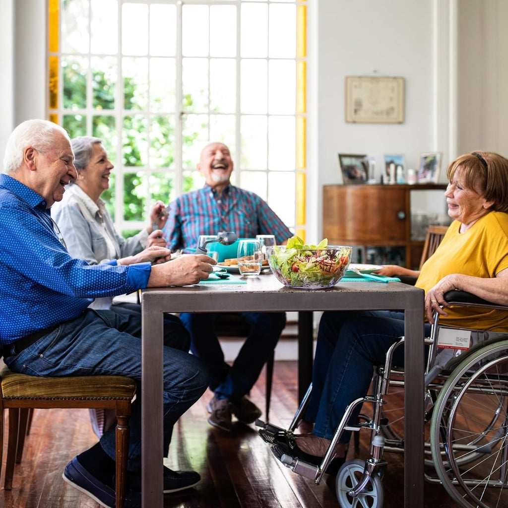 4-Piece Adaptive Angled Parkinson’s Utensils Set, Non-Slip Stainless Flatware

