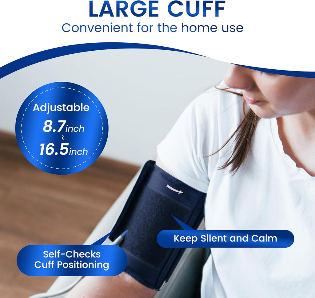 VivaGuard Upper Arm Automatic Digital Blood Pressure Monitor with Large Backlit LCD

