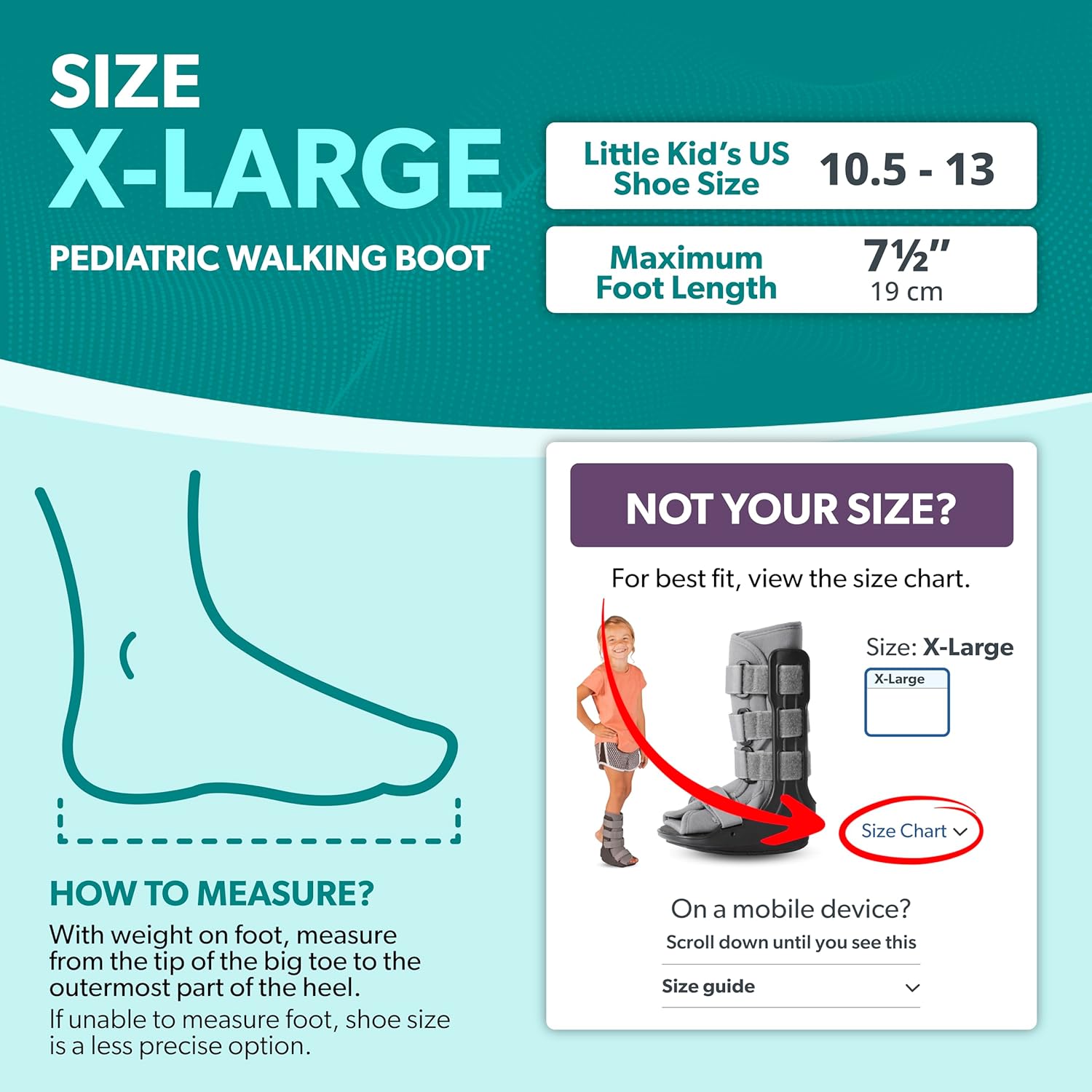 BraceAbility Pediatric Walking Boot CAM Walker Orthopedic Support Shoe for Kids

