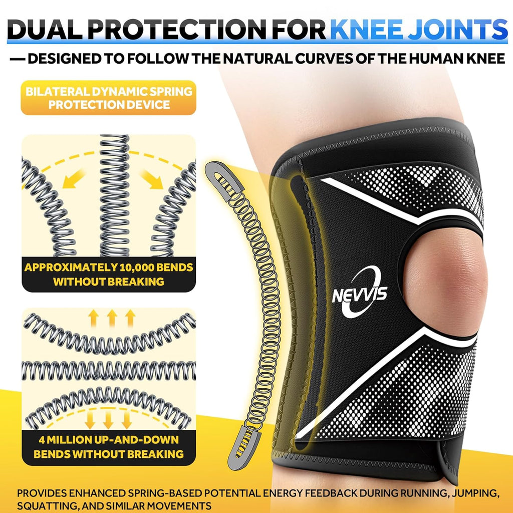 NEVVIS Patellar Stabilizing Compression Knee Brace for Running, Knee Support

