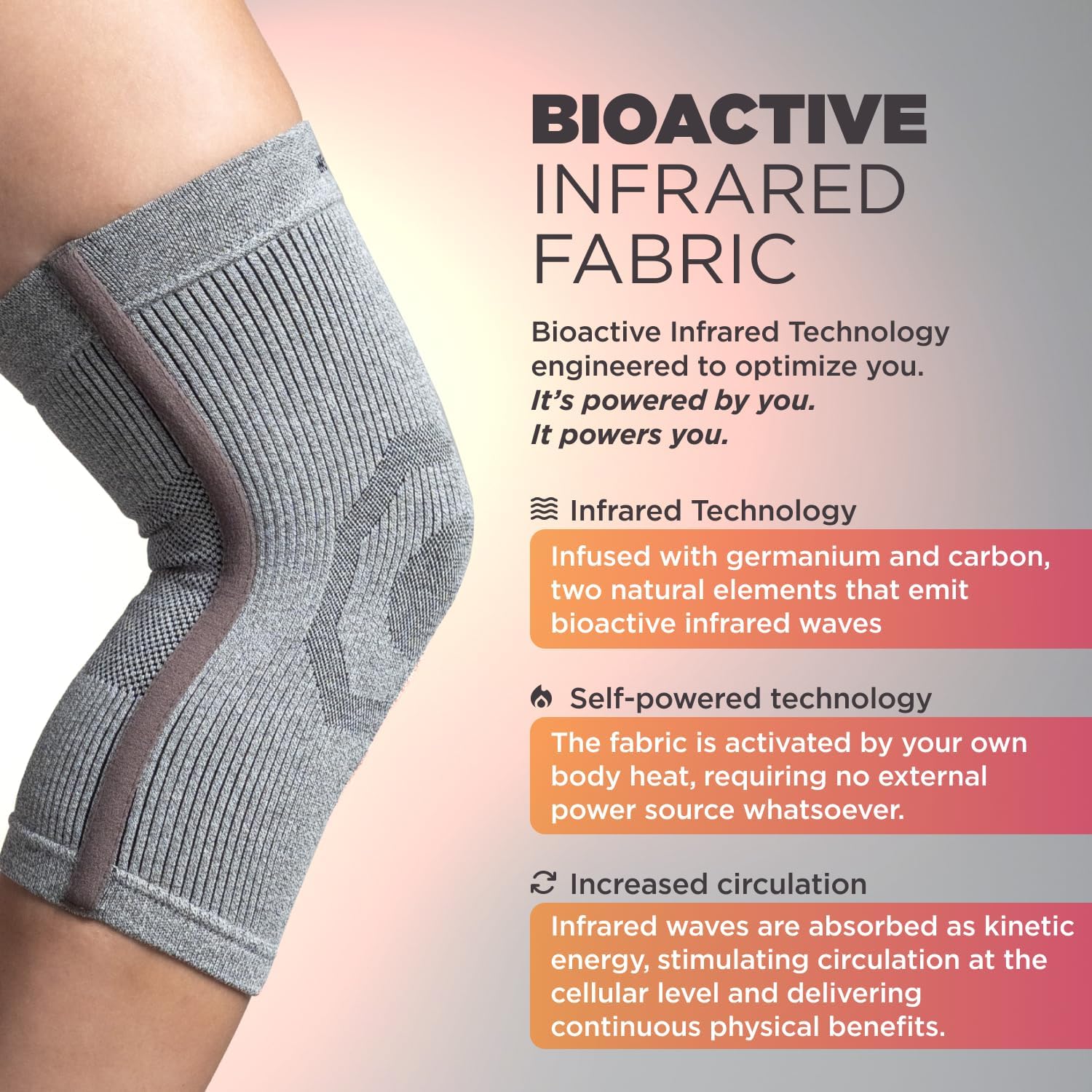 Incrediwear Knee Sleeve with Infrared Compression for Knee Pain Relief and Support

