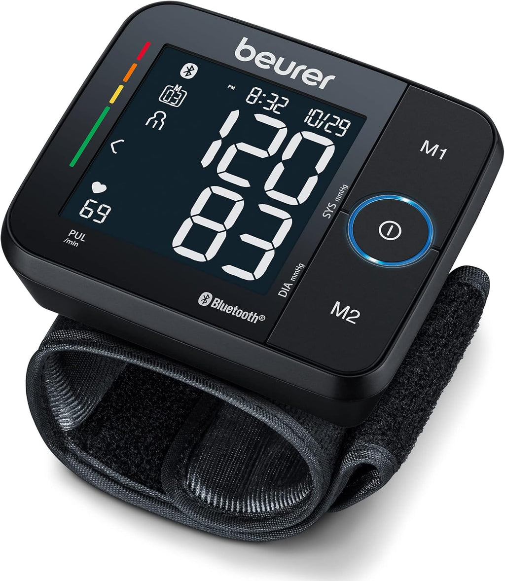 Beurer BC54 Wrist Blood Pressure Monitor with Bluetooth, Irregular Heartbeat, Display

