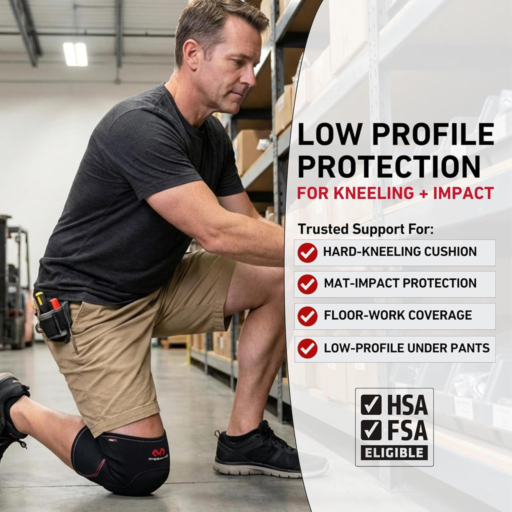 McDavid Gel Insert Knee Compression Sleeve for Impact Absorption and Support

