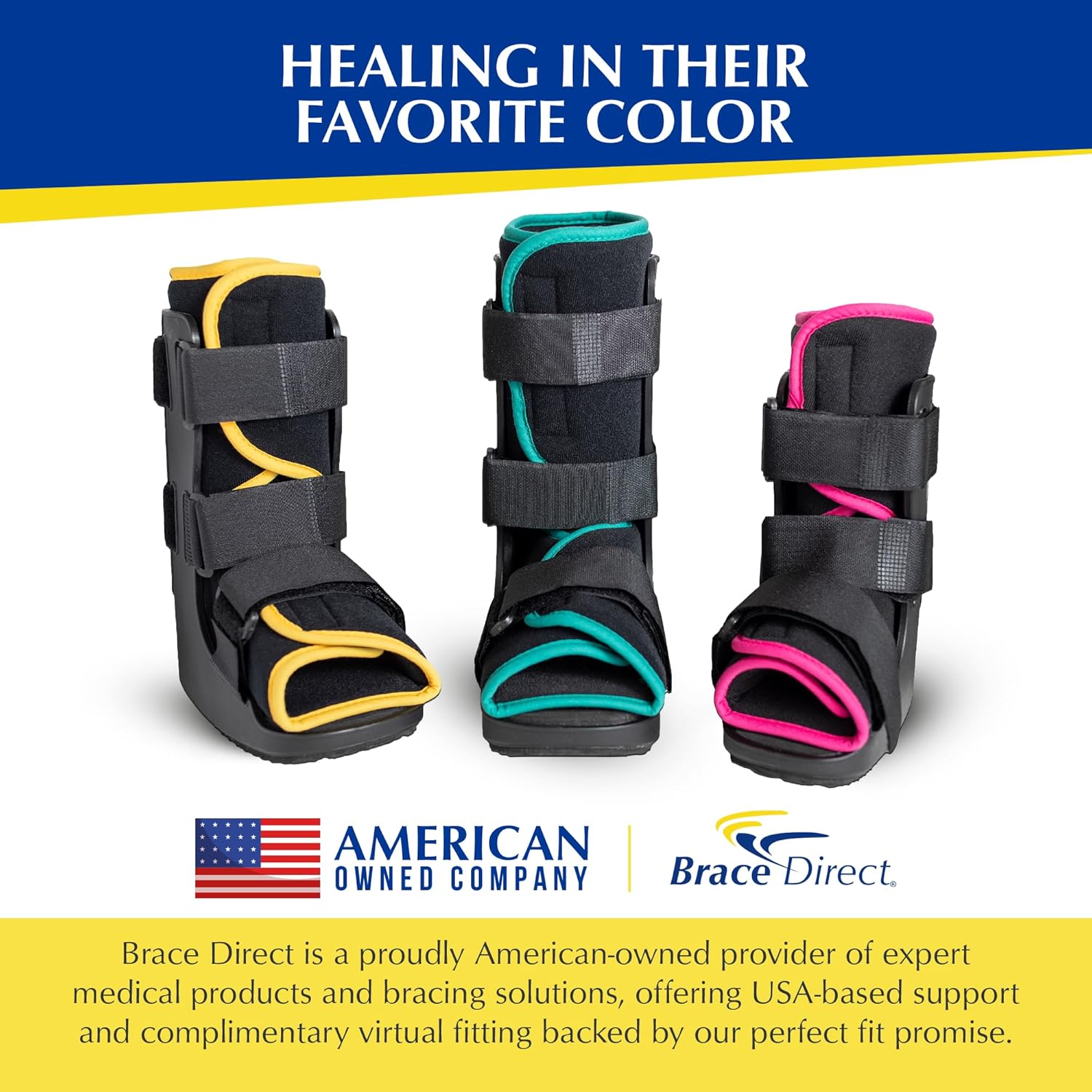 Brace Direct Pediatric Fracture Boot, Kids Walking Boot for Foot Fractures & Sprains

