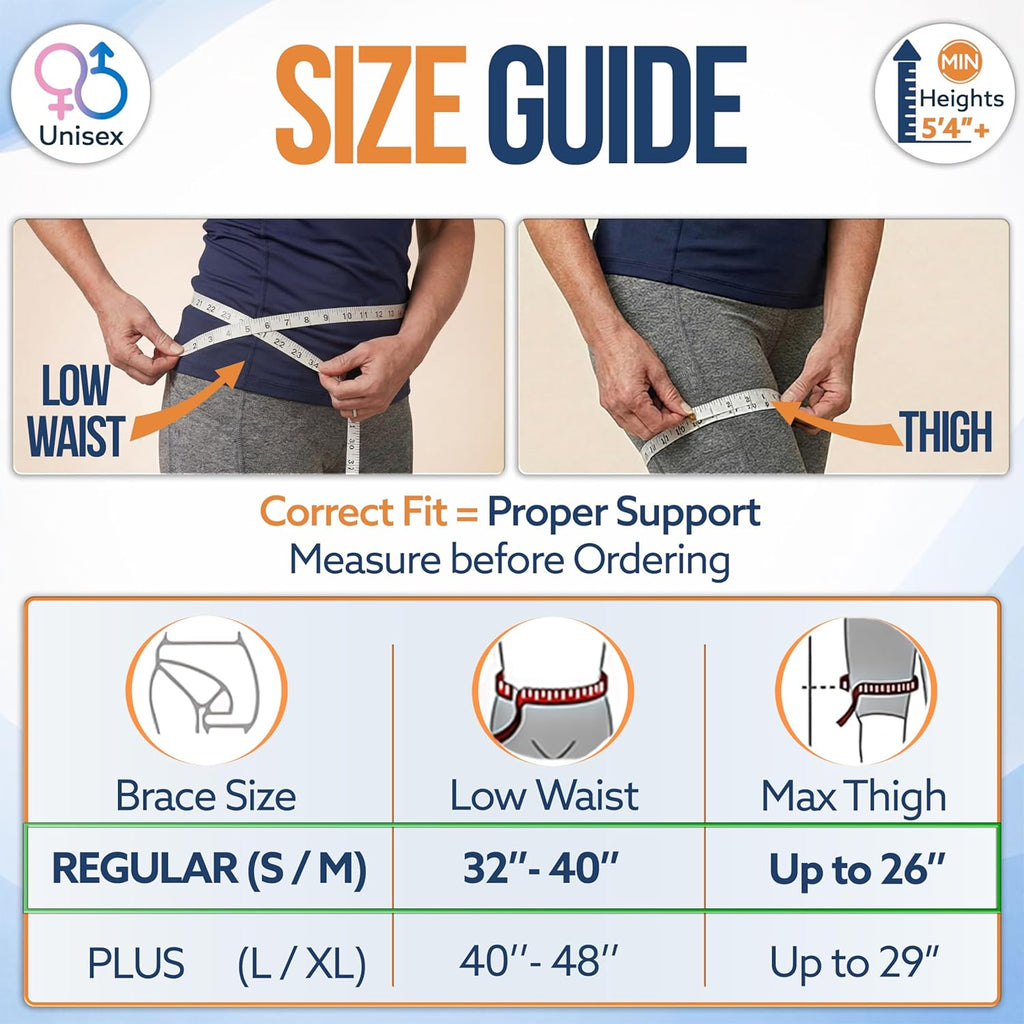 5-in-1 Hip Brace Adjustable Groin Hip Flexor Compression for Sciatica Support

