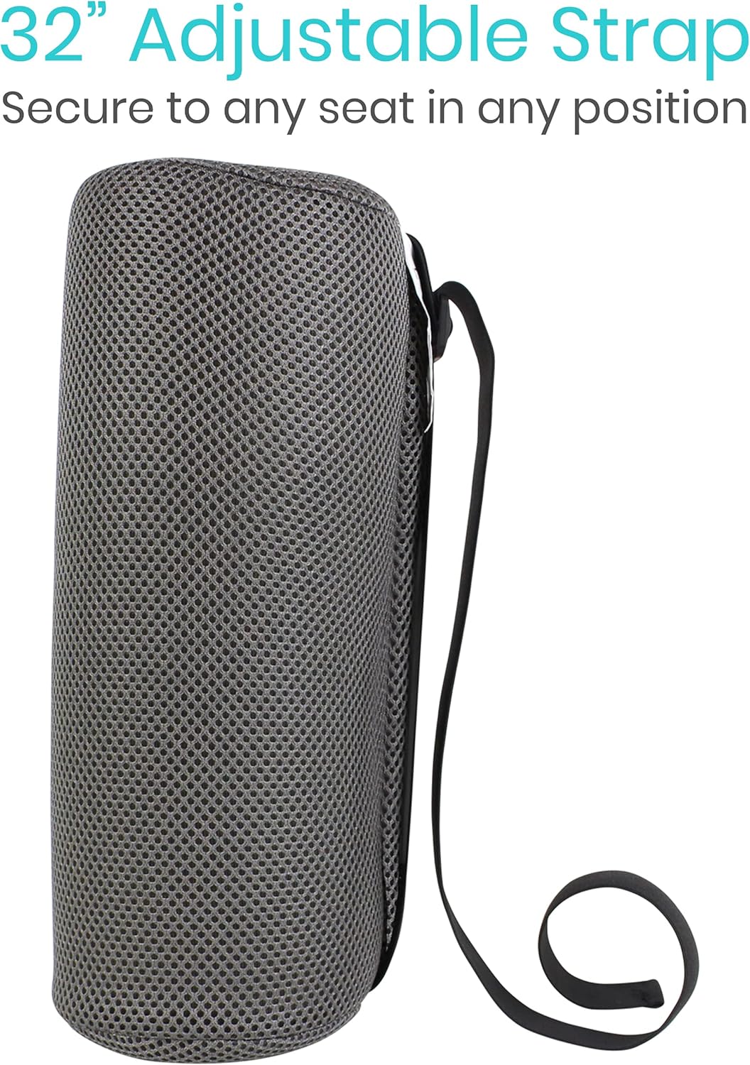Vive Lumbar Roll Pillow for Lower Back Support, Ergonomic Cushion for Office Chair

