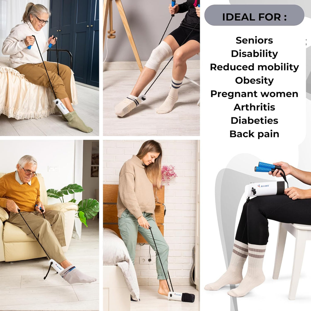SOKELP Soft Touch Sock Aid Device for Easy Socks and Compression Stockings

