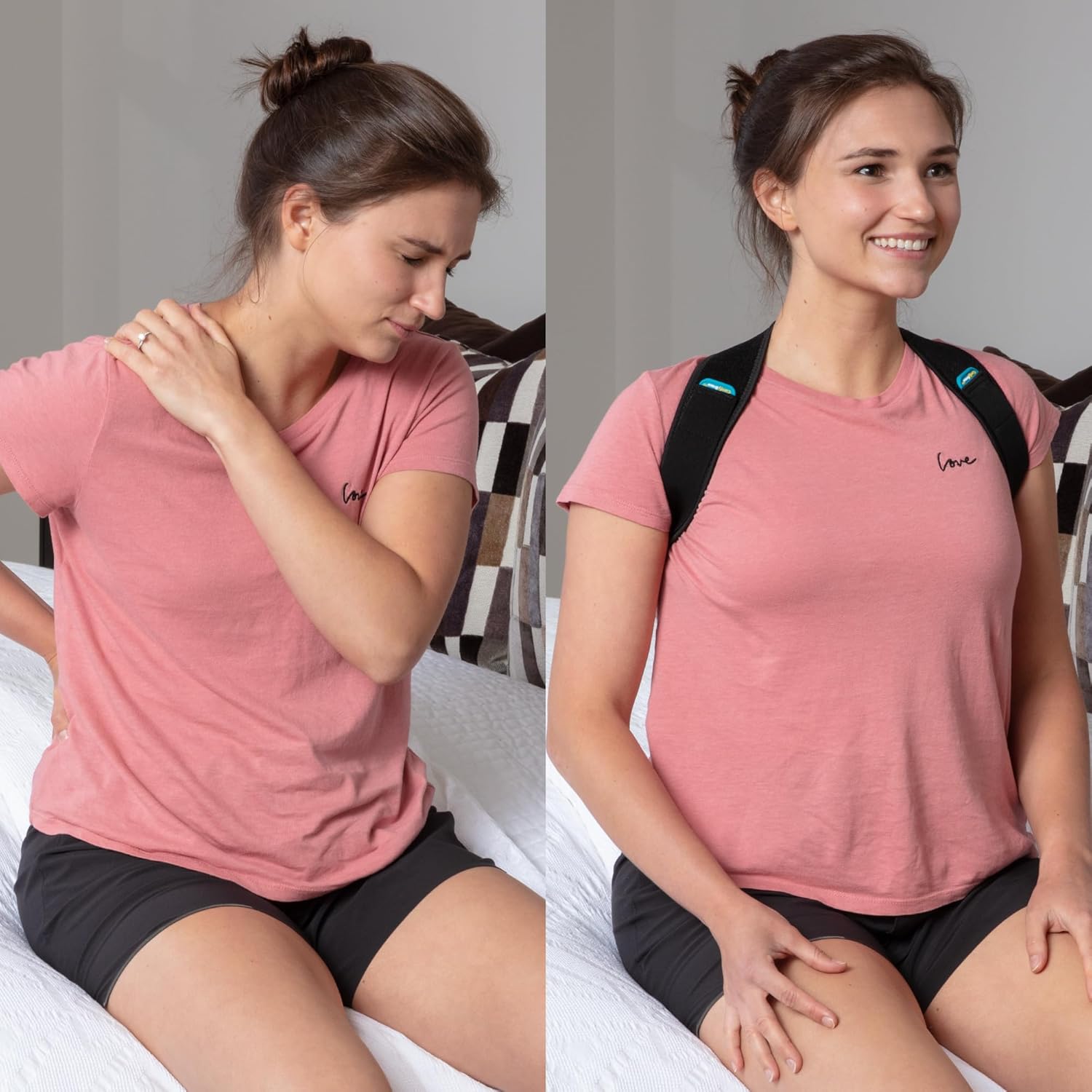 ComfyBrace Posture Corrector Back Brace for Men and Women, Adjustable Straightener

