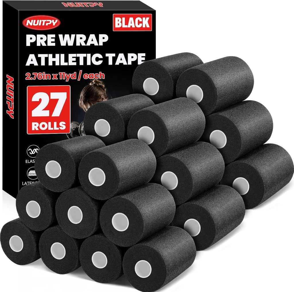 NUITPY Pre Wrap Athletic Tape Foam Underwrap for Hair, Wrists, Ankles, Knees

