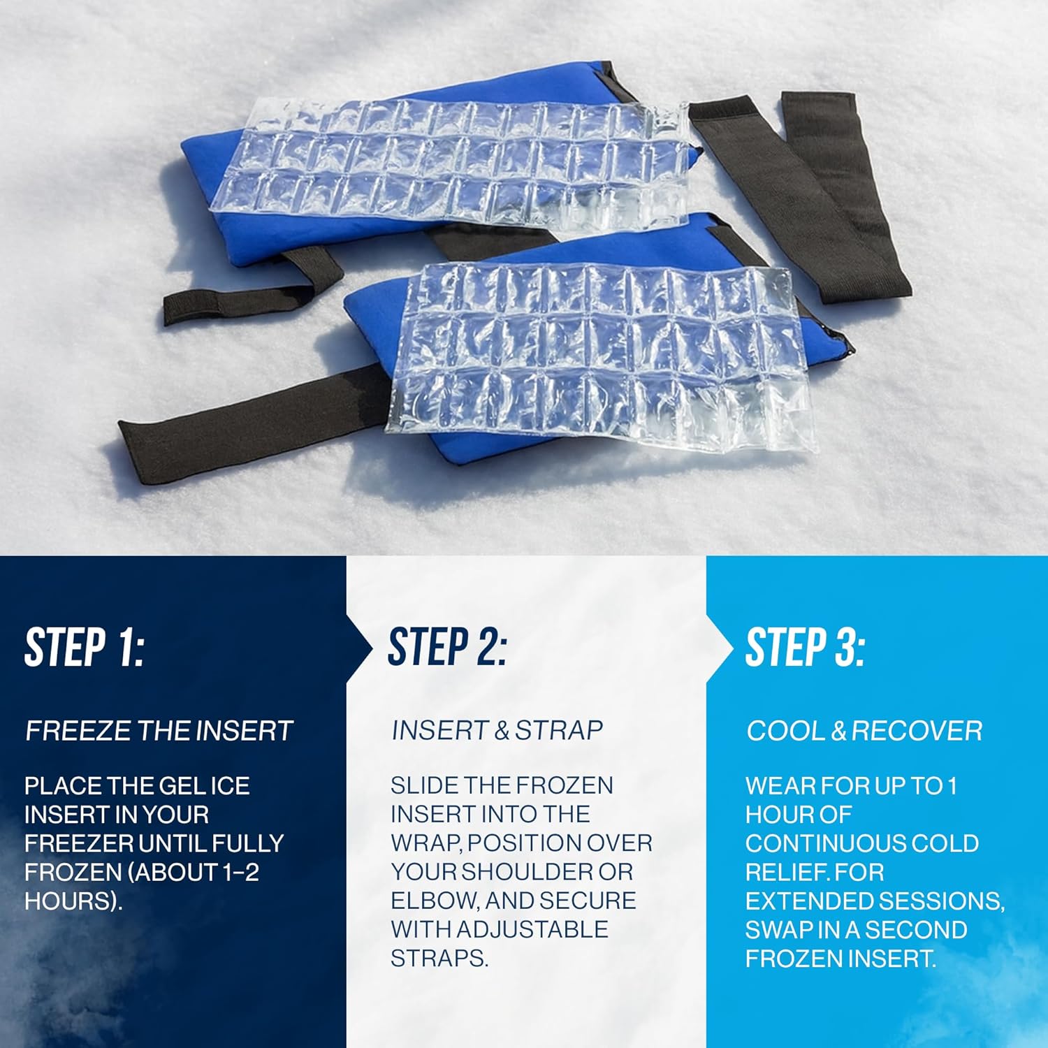Pro Ice Shoulder & Elbow Ice Therapy Wrap with Reusable Ice Packs

