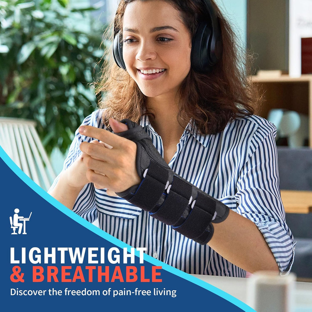 FEATOL 2-Pack Thumb Spica Wrist Brace with Thumb Support for De Quervain's


