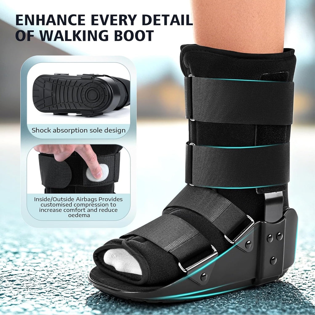 Medibot Advanced Walking Boot for Ankle Sprains, Air Splint, Adjustable Support

