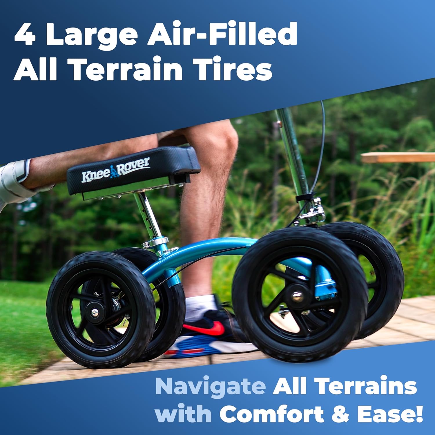 All-Terrain Quad Leg Mobility Scooter for Foot and Ankle Surgery Recovery

