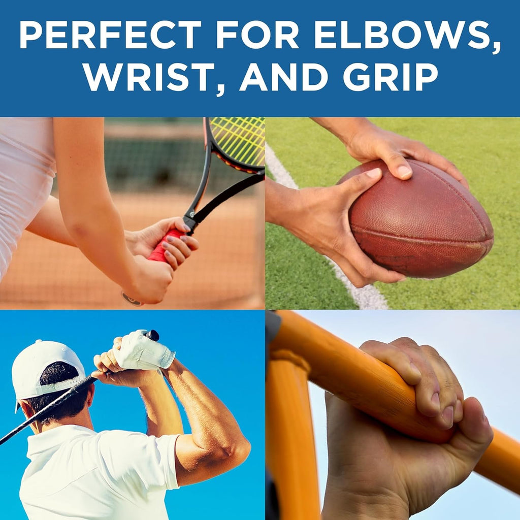 THERABAND FlexBar Resistance Therapy Bar for Tennis Elbow, Grip Strength, Rubber

