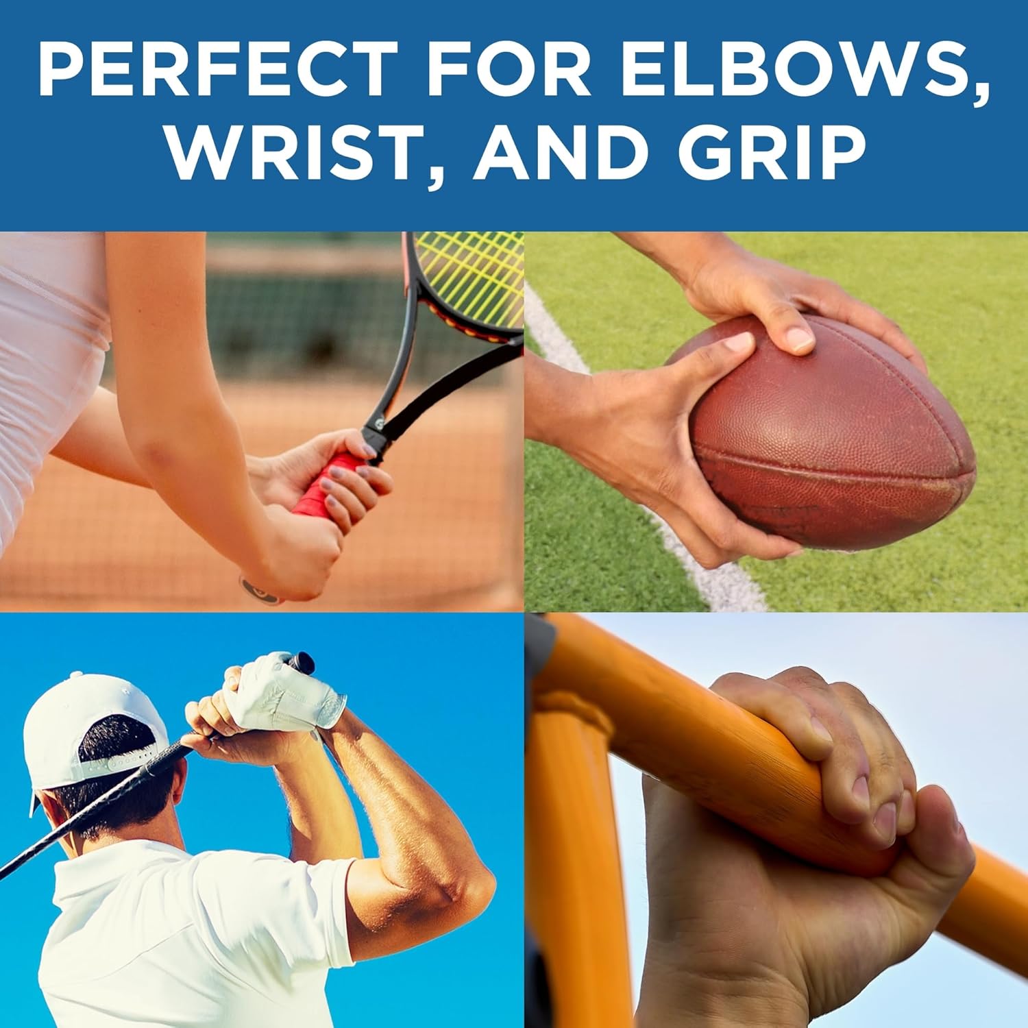 THERABAND FlexBar Resistance Therapy Bar for Tennis Elbow, Grip Strength, Rubber

