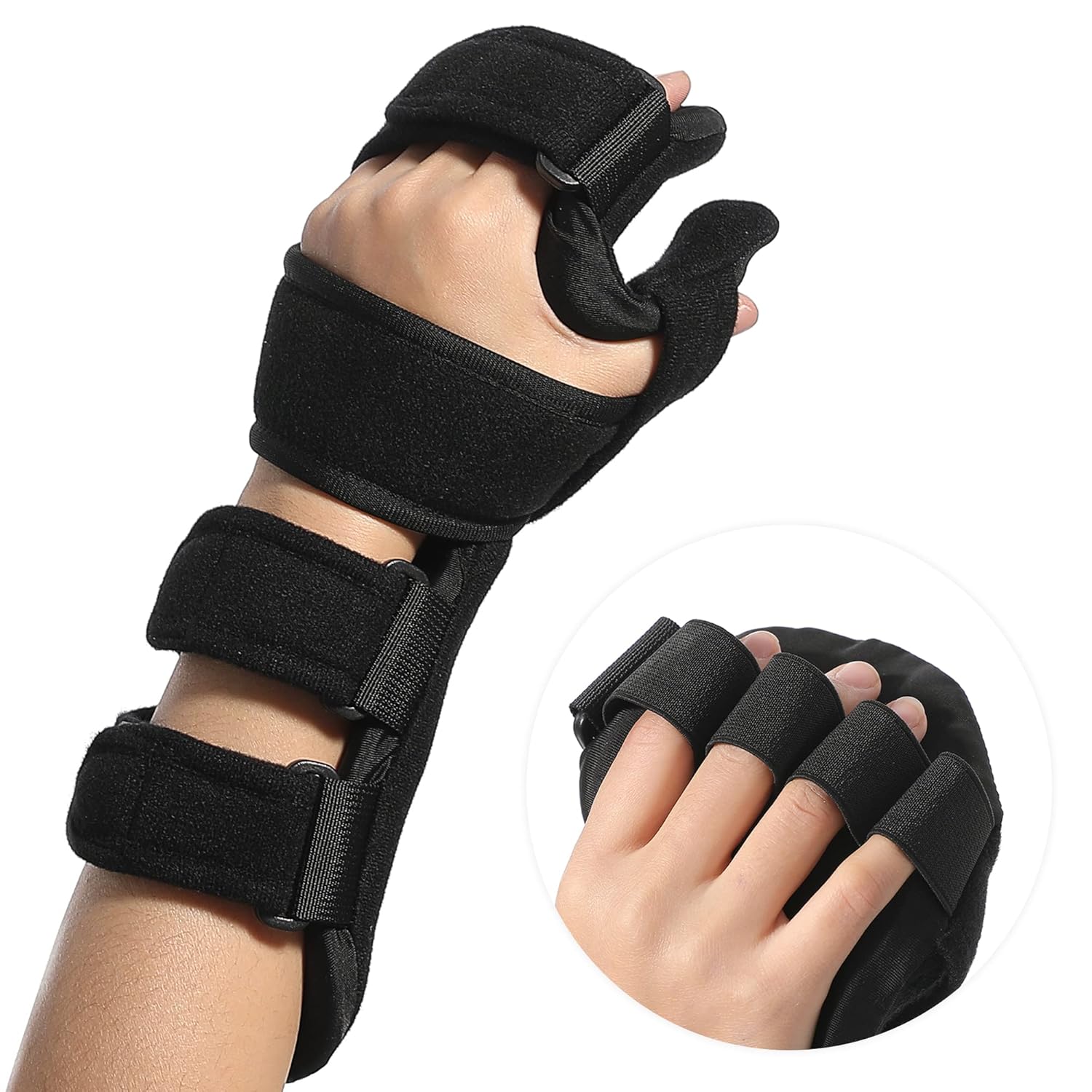 Fanwer Resting Hand Splint with Finger Separators, Hand Brace for Wrist Pain

