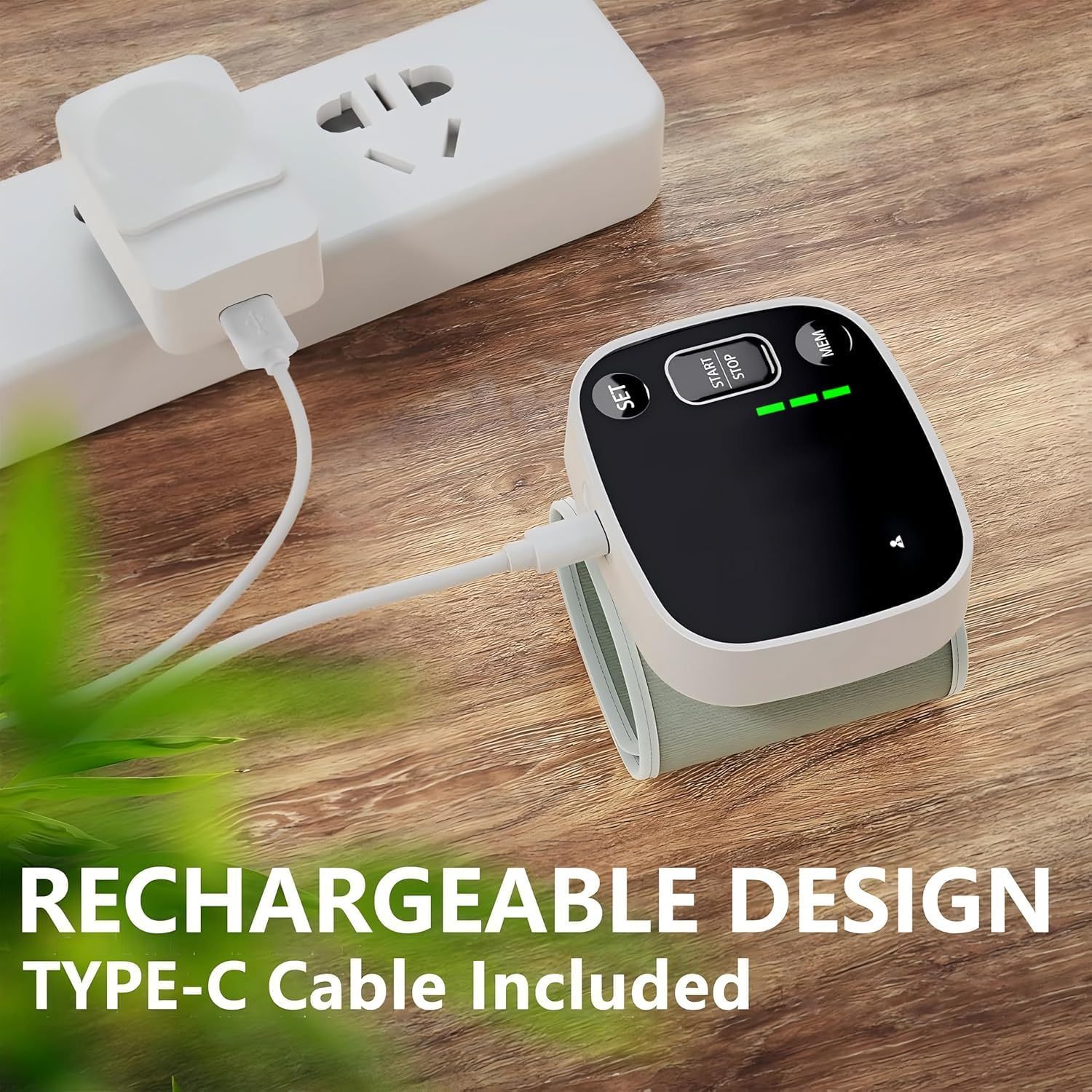 Oklar Rechargeable Wrist Cuff Blood Pressure Monitor, Dual User, LED, Voice, 240

