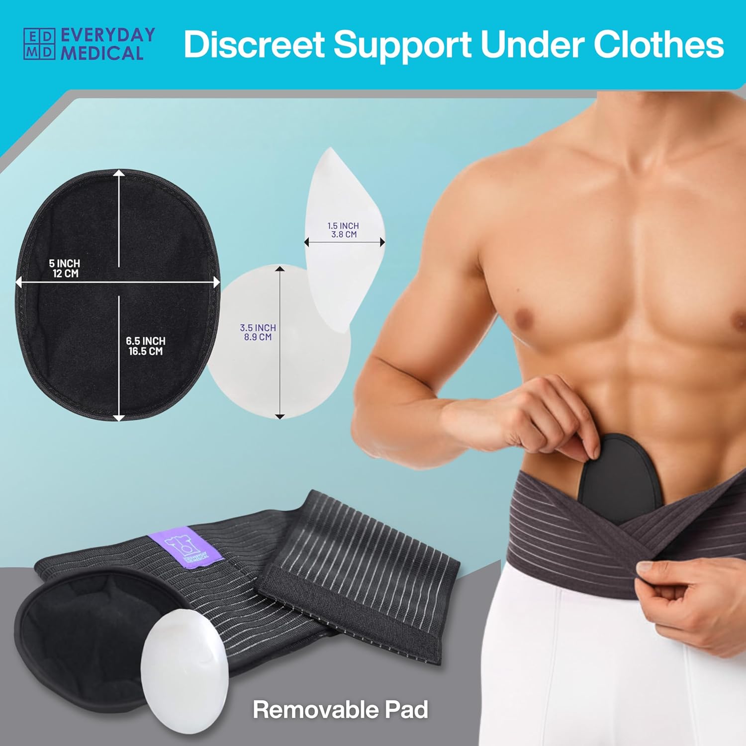 Medical Umbilical Hernia Belt Abdominal Binder Post-Surgery Compression Support

