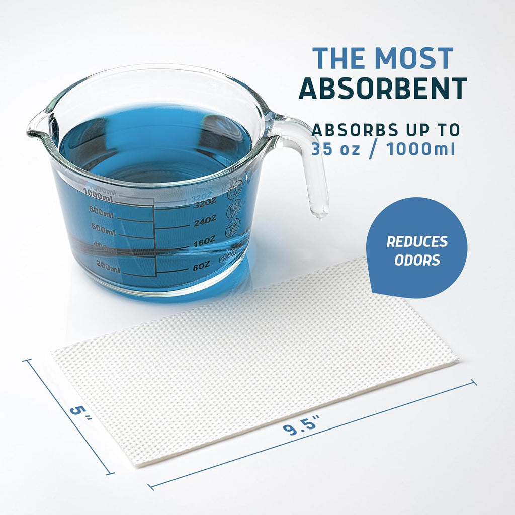 Lunderg Super Absorbent Commode Pads, Medical-Grade Disposable Liners, Unscented

