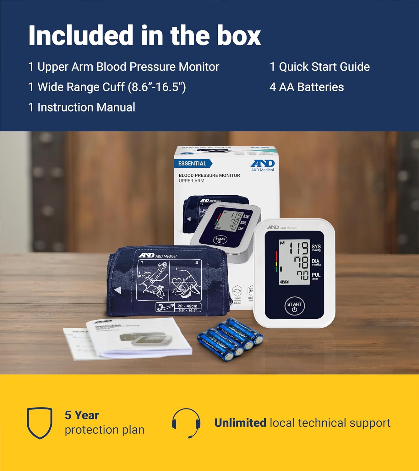 A&D Medical UA-651 Upper Arm Blood Pressure Monitor for Home Use

