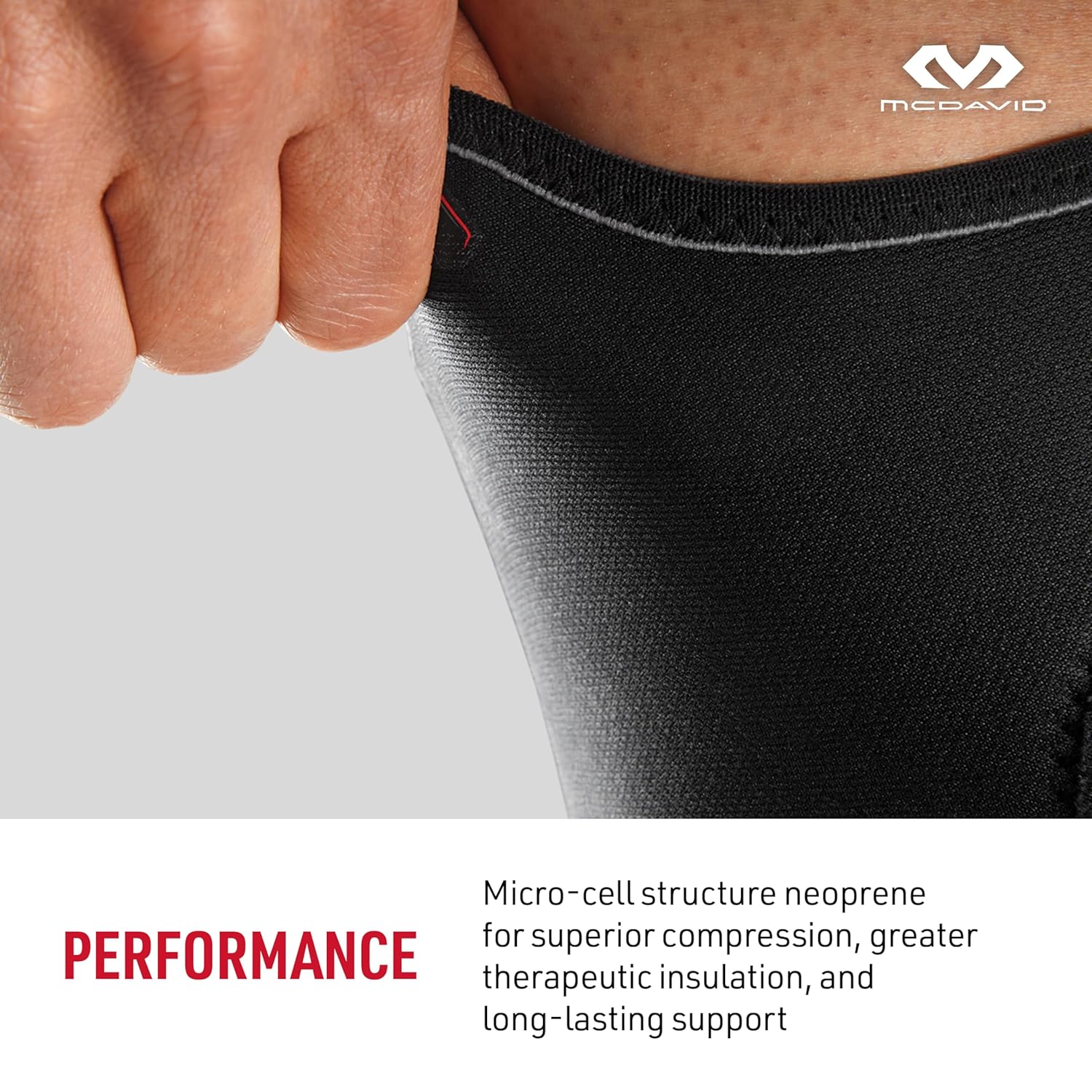 McDavid 402 Knee Compression Support Sleeve, Black

