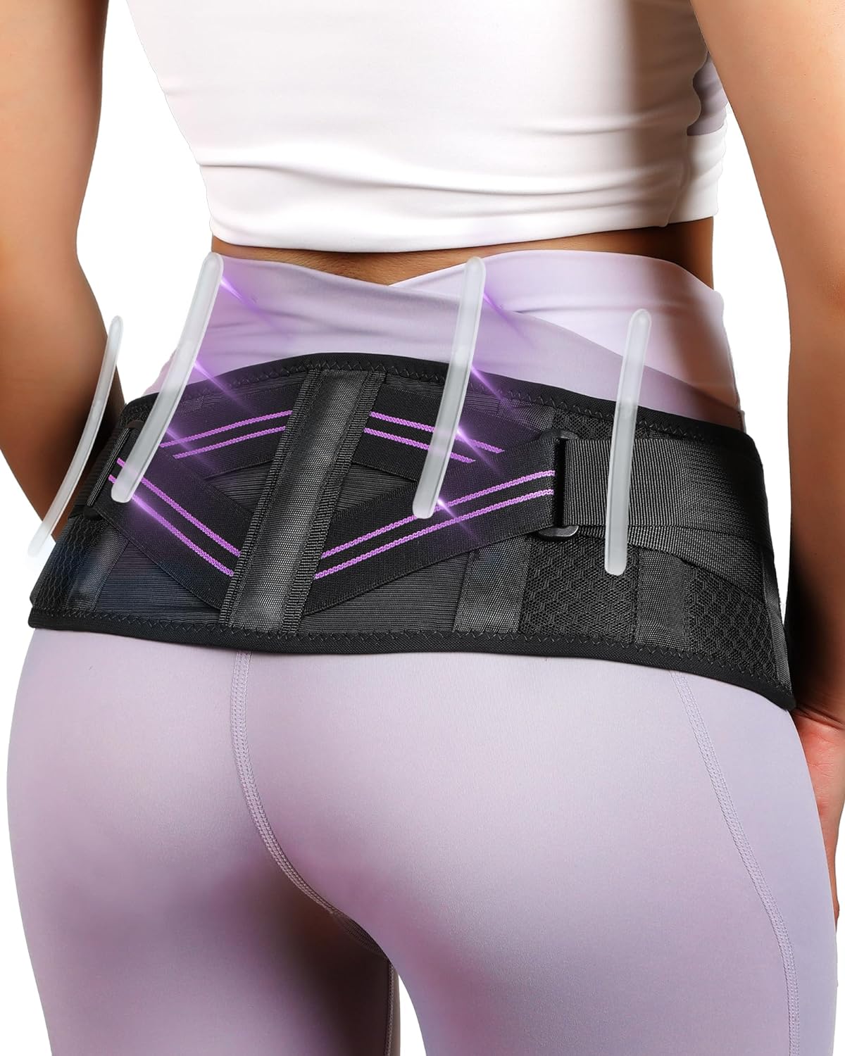 Fitomo Sacroiliac Belt with Enhanced Compression SI Joint Hip Brace for Lower Back

