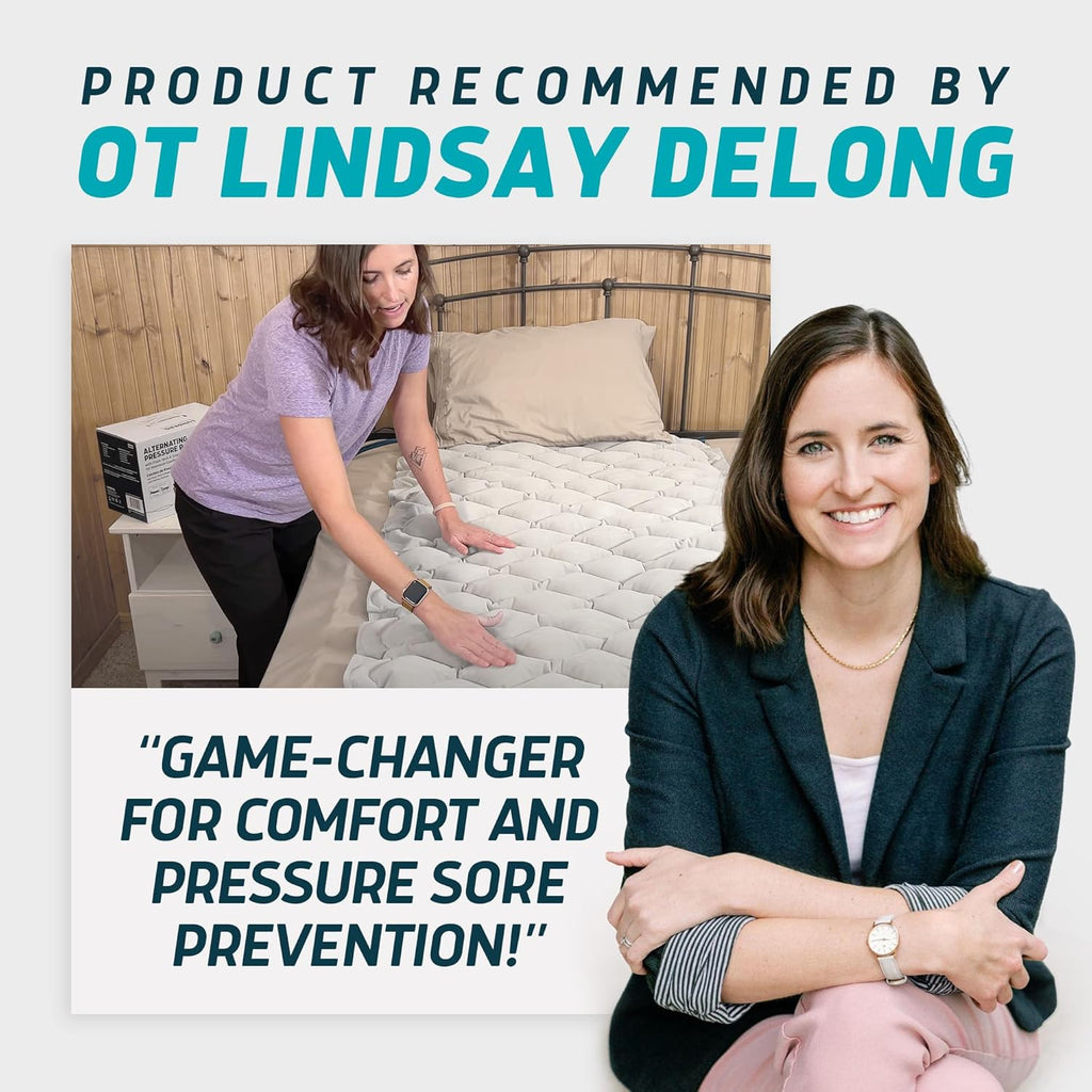 Lunderg Alternating Air Pressure Mattress Pad with Static Mode and Quiet Pump

