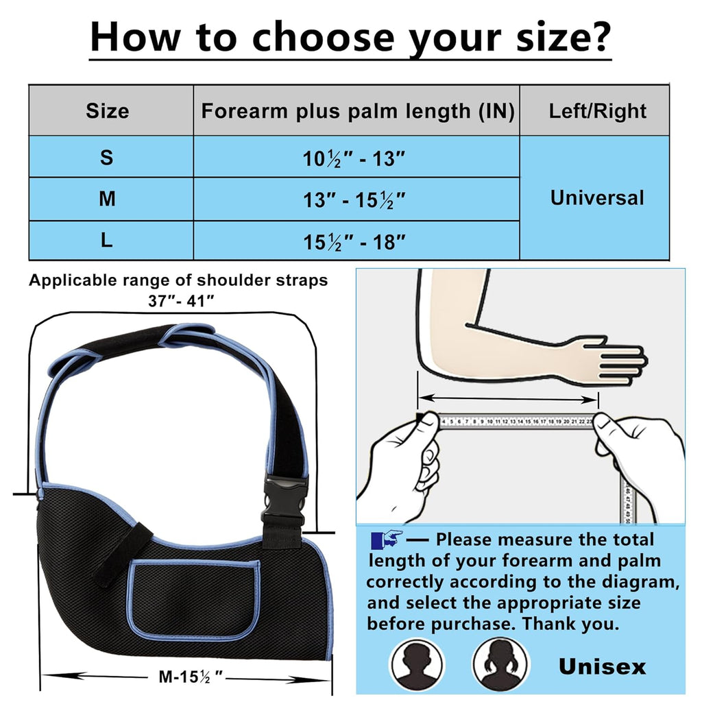 VISKONDA Arm Sling Shoulder Immobilizer Rotator Cuff Support Brace


