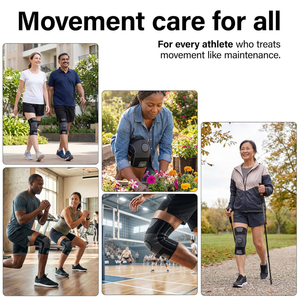 GO SLEEVES Kinesiology Knee Compression Sleeves for Joint Support, Swelling Pain

