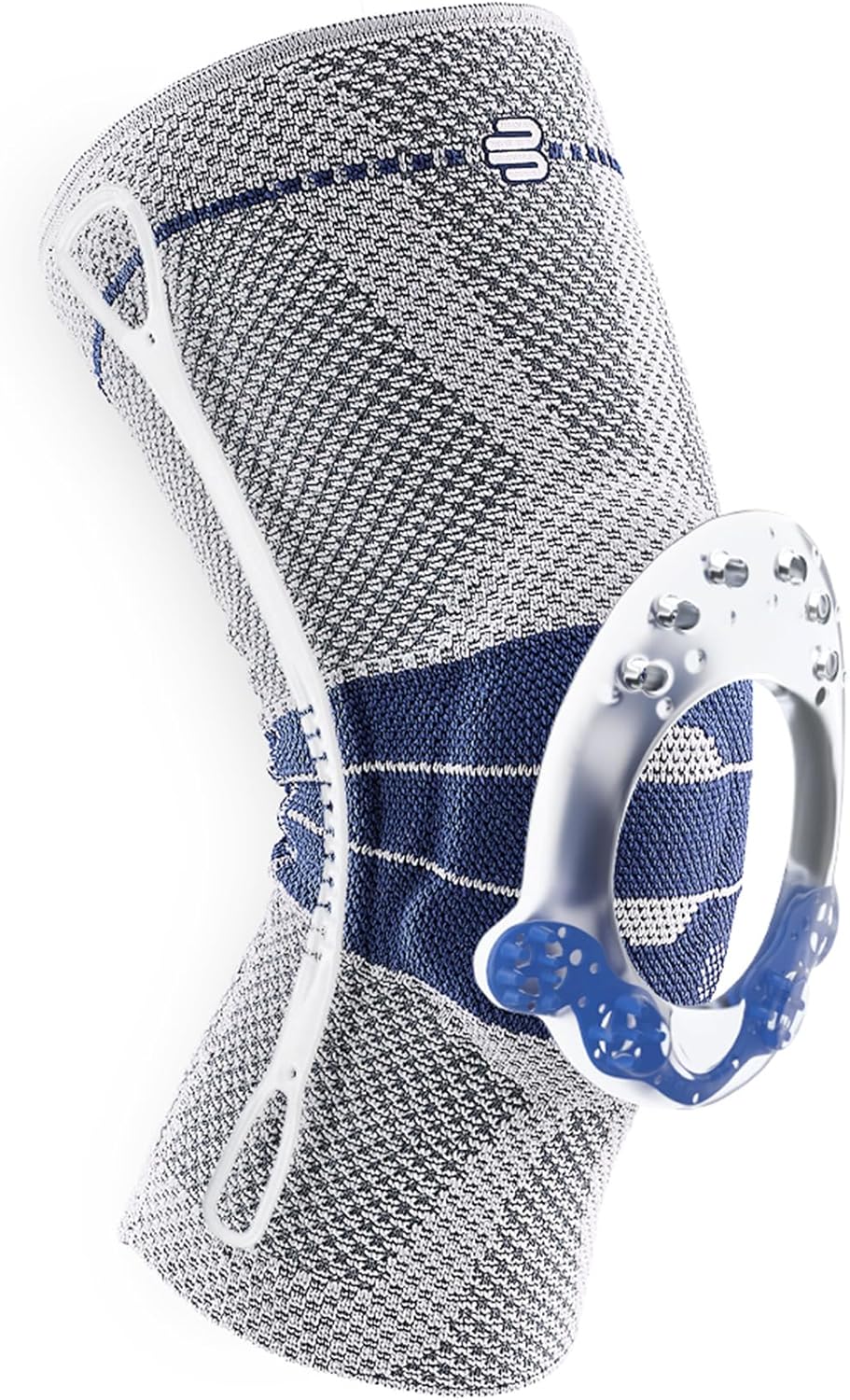 Bauerfeind GenuTrain knee support brace with silicone patella pad

