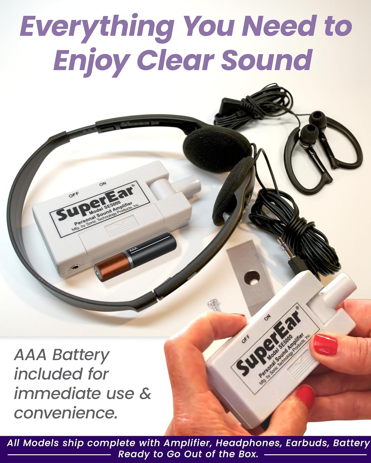 SuperEar SE5000 PSAP Personal Sound Amplifier for Seniors Hearing Aid Device


