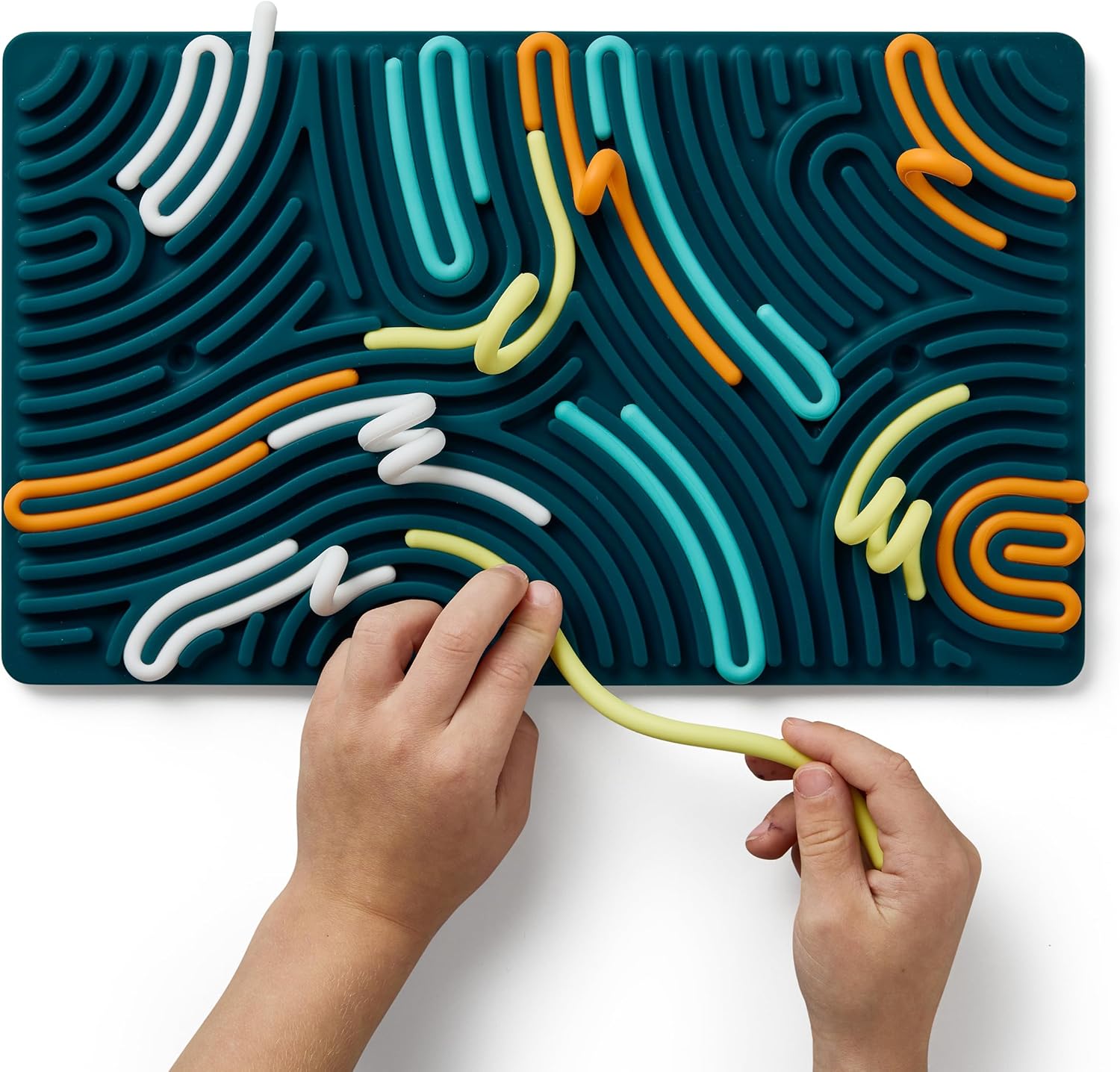 Pushpeel XL Expandable Silicone Sensory Activity Board, Quiet Fidget Toy

