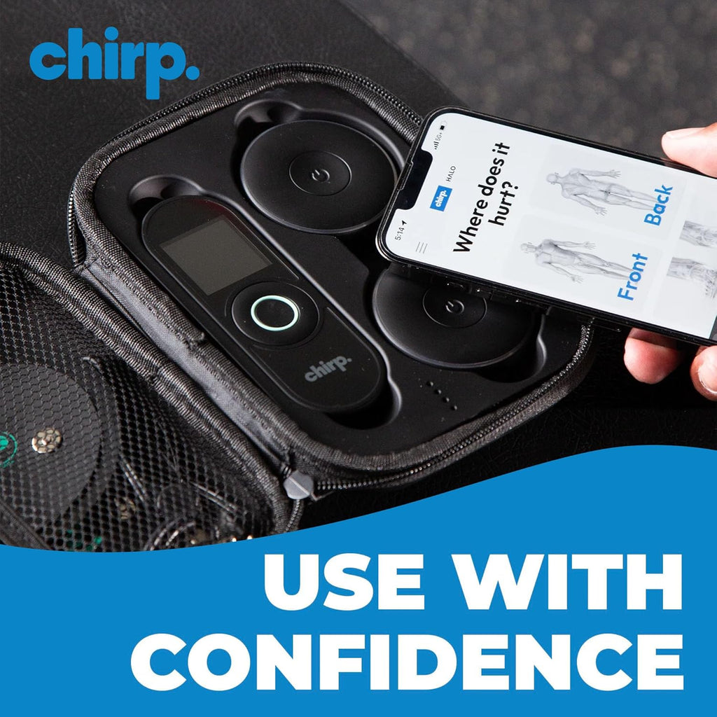 Chirp Halo Wireless EMS Muscle Stimulator, Portable Electrical Muscle Recovery Device

