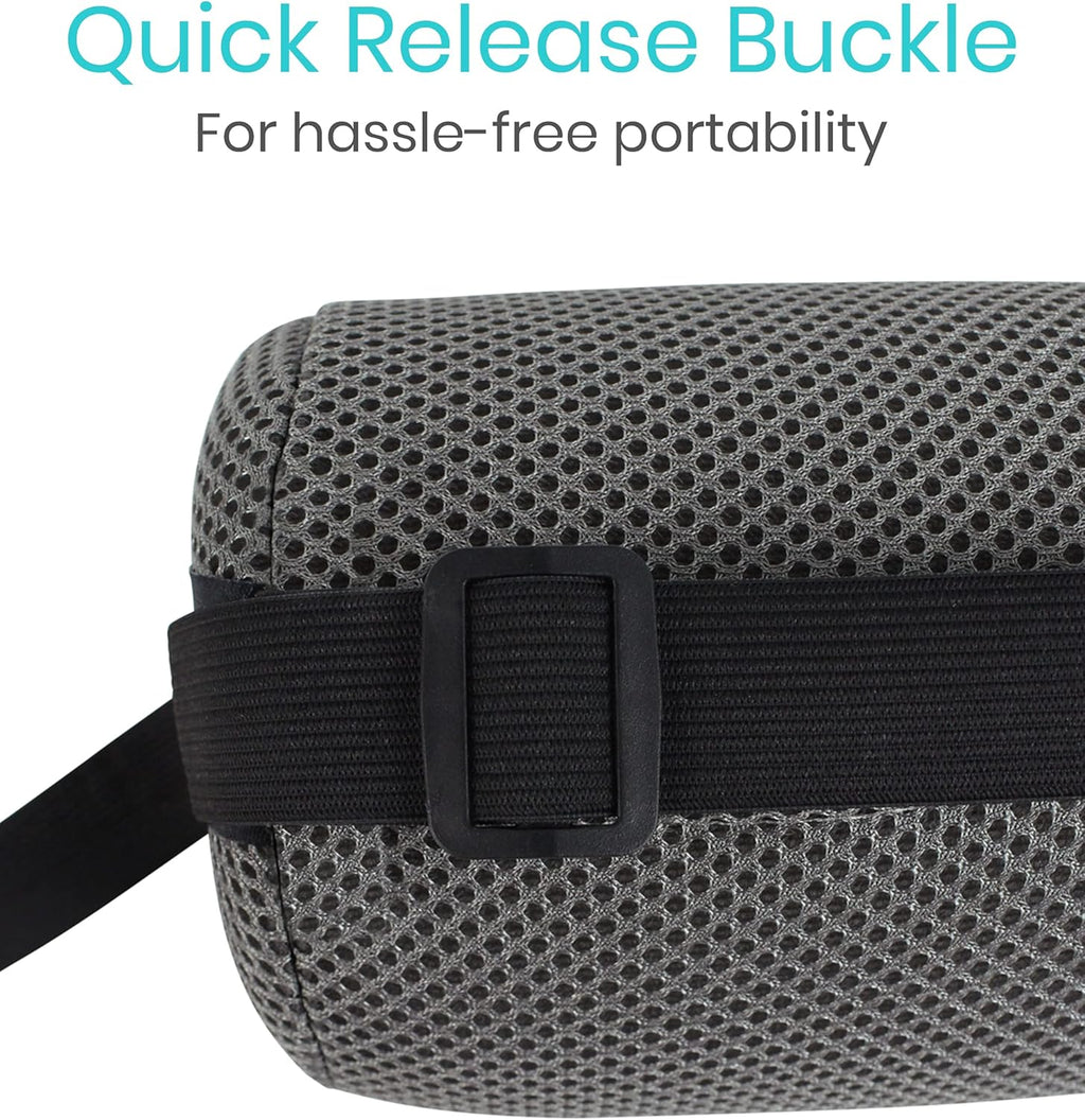 Vive Lumbar Roll Pillow for Lower Back Support, Ergonomic Cushion for Office Chair

