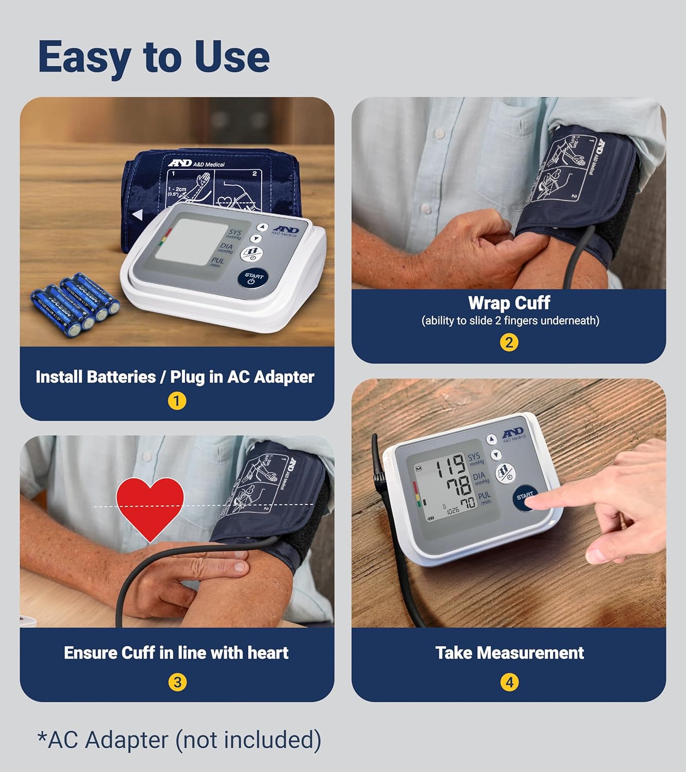 A&D UA-767F Upper Arm Digital Blood Pressure Monitor with Wide-Range Cuff

