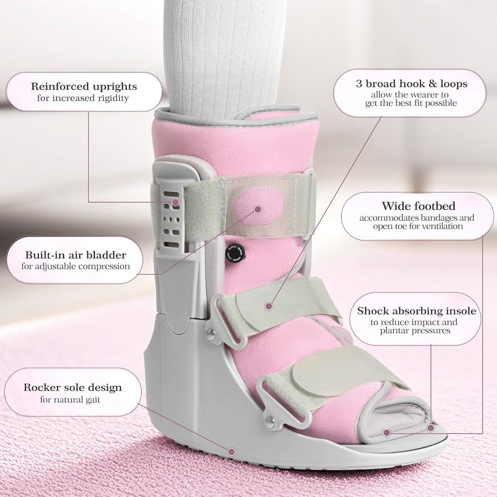 Jewlri Air Cam Walker Boot for Broken Foot, Adjustable Fracture Support

