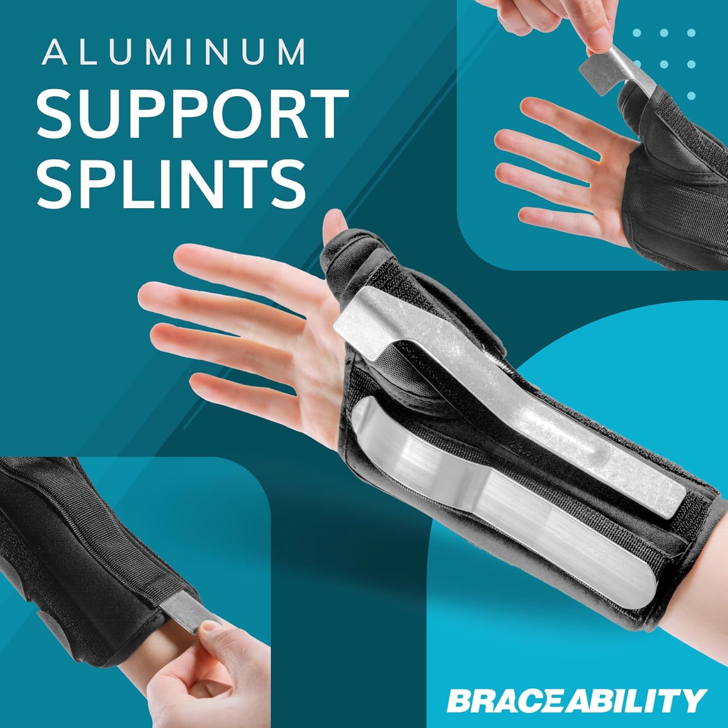 BraceAbility Thumb Spica Splint Wrist and Thumb Brace for De Quervain’s Tenosynovitis

