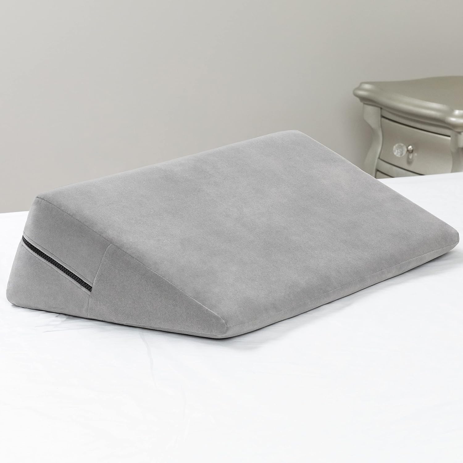 Avana Micro-Velvet Slant Bed Wedge for Back and Knee Support

