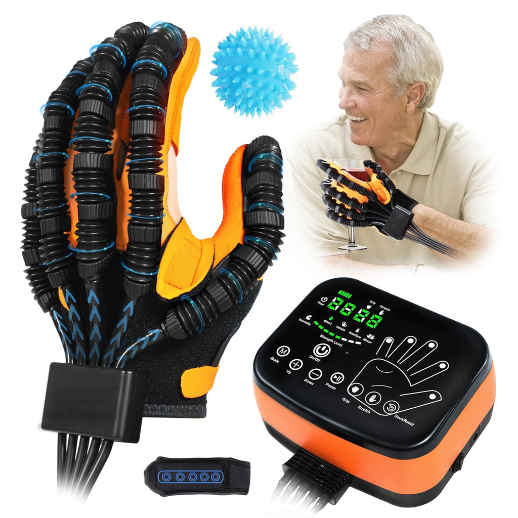 8th Gen Stroke Rehabilitation Robot Glove, Hand Therapy Device with 4 Modes

