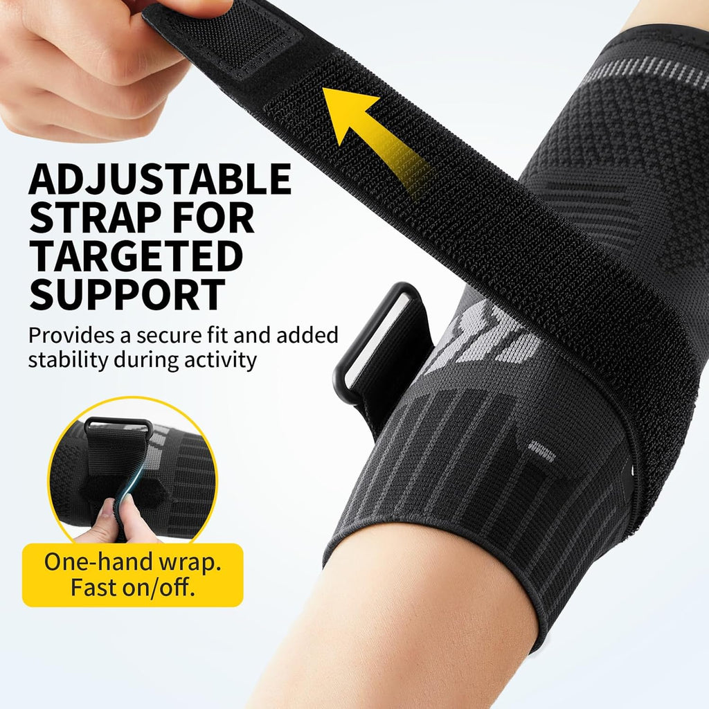 CAMBIVO Tennis Elbow Support Sleeve with Dual Gel Pads and Adjustable Strap

