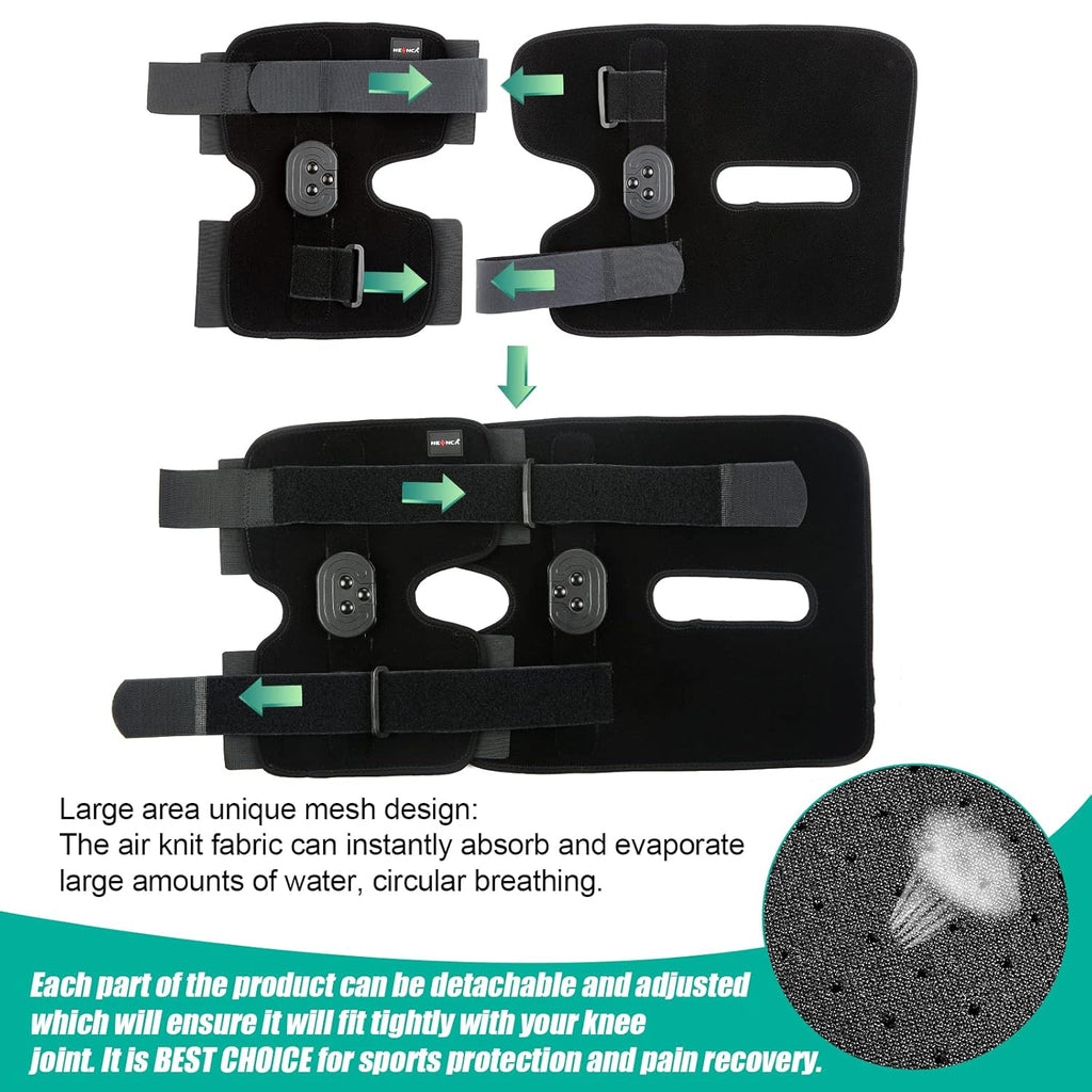 NEENCA Hinged Knee Brace with Locking Dials, ROM Knee Immobilizer for Support

