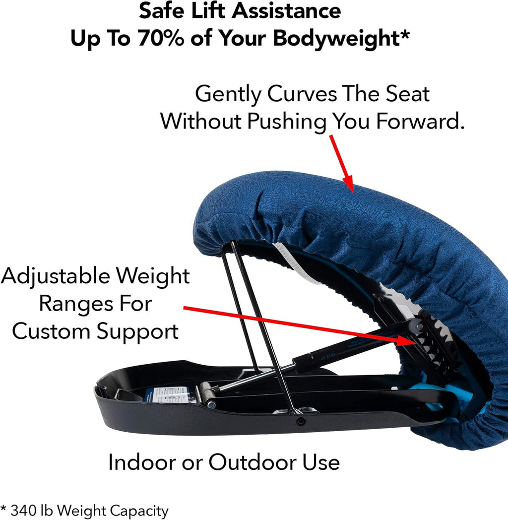 Carex Upeasy Seat Assist Plus Self-Powered Lift Assist Cushion for Chairs & Sofas

