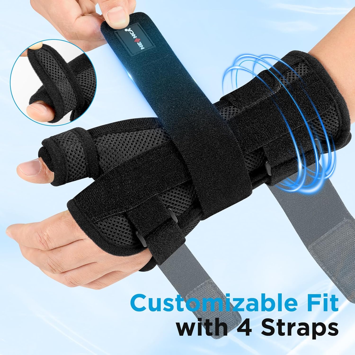 NEENCA Carpal Tunnel Wrist Brace with Thumb Support Thumb Spica Splint

